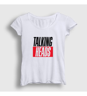 Presmono Kadın Beyaz Logo Talking Heads T-Shirt 491971tt (Beyaz)