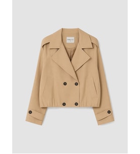 LCW EVERYDAY Bej Kruvaze Yaka Oversize Kadın Trençkot