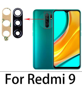 Xiaomi Redmi 9 Arka Kamera Camı Lens Yapışkanlı