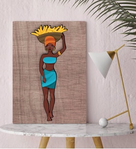 BK Home African Woman Tasarımlı Kanvas Tablo-3