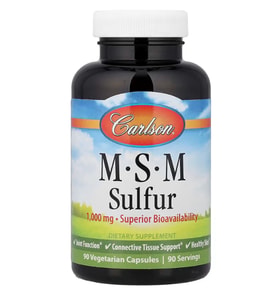 Carlson, MSM Sulfur, 90 Vegetarian Capsules. (Renksiz)