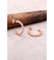 Dorika Rose 925 Ayar Gümüş 19 Mm Halka Küpe 5032