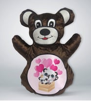 BK Gift Sevimli Pandalar Tasarımlı Kahverengi Ayıcık Yastık-3