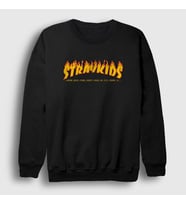Presmono Unisex Siyah Thrasher K-Pop Stray Kids Sweatshirt 414088tt