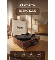 Dossimo Retrotone BT+AUX+USB Destekli Yedek İğneli Kahverengi Pikap Çalar DS-R100