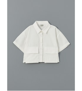 LCW Kids Beyaz Basic Kısa Kollu Kız Çocuk Crop Gömlek
