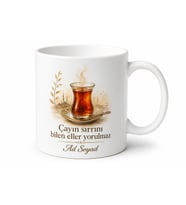 İsme Özel Çay Ustası Yazılı Kupa Bardak Hediye Özel Tasarım Baskılı