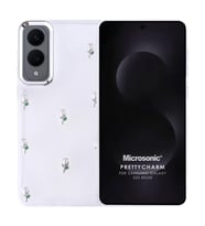 Microsonic Samsung Galaxy S25 Edge Kılıf PrettyCharm Tulip (Yeşil)