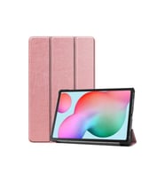 Huawei MatePad T8 Uyumlu Zore Smart Cover Standlı 1-1 Kılıf (Rose Gold Altın)