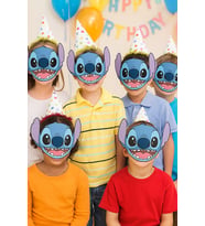 Karton Maske Stitch (stiç) Temalı karton maske 6 lı Paket Lilo nun Stitch Karekteri Sadece Maske