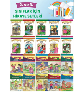 2.ve 3.Sınıflar İçin 20 li Hikaye Seti (48-64 Sayfa) (Karışık)