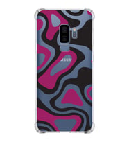 Samsung Galaxy S9 Plus  Köşe Korumalı Antişok Kapak Renkli Desen Tasarımlı Şeffaf Silikon Kılıf