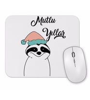Sevimli Rakun İle Mutlu Yıllar Mouse Pad