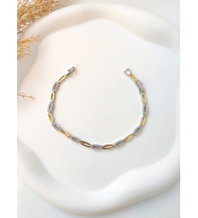 Kadın Zirkon Taşlı Oval Model Vip Kalite Bileklik