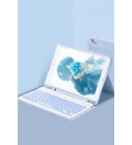 Pilelistore   iPad Pro 11 (2022) Kılıf KC01 Smart Klavyeli Tablet Kılıfı - Mavi