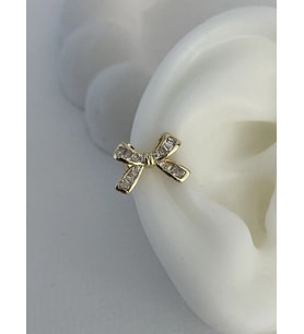 Özel Seri Baget Taş Fiyonk Model Gold Earcuff