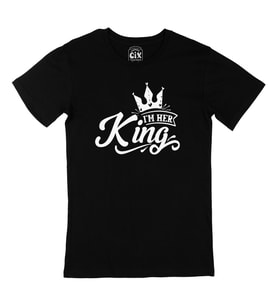 I Am Her King Siyah Tişört