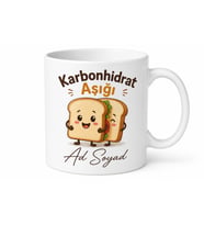 Karbonhidrat Aşığı Ekmek Arası Ekmek Yiyen Gurme Kupa Bardak Hediye