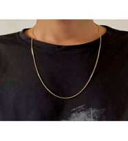 JADENNE Orta Kalınlık Gold Erkek Snake Model Kolye Çelik Üzeri Altın Kaplama Garanti Belgeli