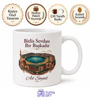 Bitlis Temalı Kişiye Özel Baskılı Kupa Bardak Memleket Hediye