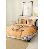 Marcalanya Çift Kişilik Nevresim Takımı Pamuklu Saten Kumaş 6 Parça 3D Dijital Baskı Duvet Cover Set Model.