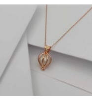 İncim Tutsak Rose Kolye 925 Ayar Gümüş