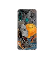PrintiFy Huawei Y9prime2019 ile Uyumlu Simya Serisi Mozaik Tanrıça Tasarımlı Uv Baskılı Köşe Korumalı Antişok Kılıf