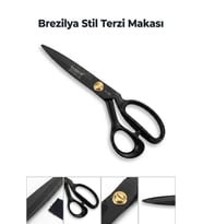 Profesyonel Terzi Makası, Mat Siyah Kumaş Kesme Dikiş Makası