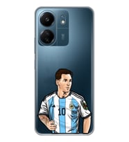 Xiaomi Redmi 13C Uyumlu Lionel Messi Desenli Şeffaf Telefon Kılıfı