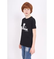 Toontoy Unisex Çocuk Baskılı Tişört (Siyah)