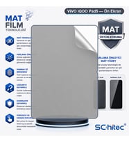 SChitec VIVO iQOO Pad5 Uyumlu Ön Yüzey Mat Hidrojel Ekran Koruyucu