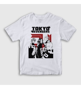 Presmono Unisex Çocuk Beyaz Gang V2 Anime Tokyo Revengers T-Shirt 259899tt
