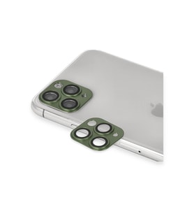 Uray store Apple iPhone 11 Pro Max Pers Alüminyum Kamera Lens - Yeşil