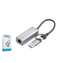 Usb 3.0 & Type-C Ethernet Adaptör Gigabit - Gri HDX7863