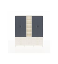 Arges Dolap 9 Raflı 10 Çekmeceli 2 Askılı 220x30x243 Aytaşı-Antrasit/Aytaşı
