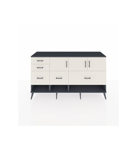 Hyperion Konsol 3 Raflı 5 Çekmeceli 3 Kapaklı 176x44x99 Antrasit-Aytaşı