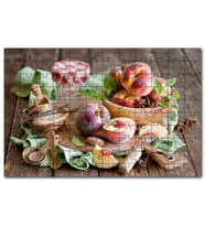 Cakapuzzle Masa Üzerinde Şeftali Şeker Anason Tarçın Puzzle Yapboz MDF (Ahşap) (120 Parça)