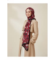 Çiçek Motifli Floral Desenli Özel Tasarım Şal