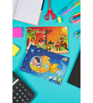Okul Öncesi Başlangıç Yapboz  Kızılderili Ve Uzaya Yolculuk Ahşap Puzzle Set