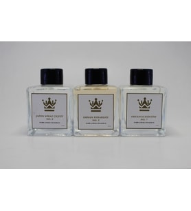 Bambu Çubuklu 3 Çeşit 100 ML Cam Kare Şişe 3 lü Set Oda Kokusu Parfümü Koku Giderici Ferahlatıcı Hava Temizleyici  3*100 ML