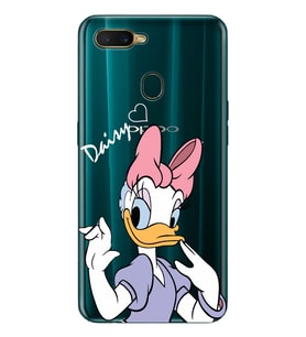 Oppo A5S/AX7/A12 Uyumlu Ördek Desenli Şeffaf Telefon Kılıfı