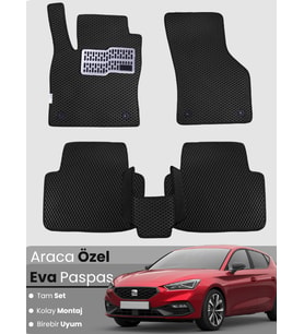 SEAT LEON KL (2020-2024) Uyumlu EVA Paspas Tam Set–Oto Paspas,Araca Özel,Kolay Montaj