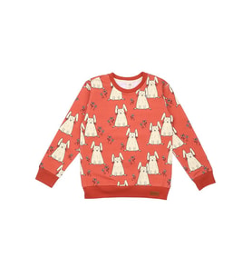 Tavşan Desenli Dijital Baskılı Organik Bebek Sweatshirt