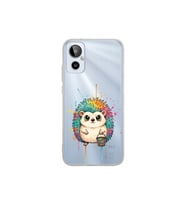 General Mobile 23SE ile Uyumlu Splash Kirpi Tasarımlı Şeffaf Silikon Kılıf