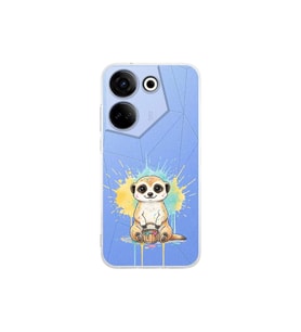 Tecno Camon 20 ile Uyumlu Splash Mirket Tasarımlı Şeffaf Silikon Kılıf