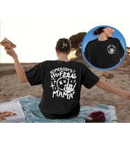 Bisiklet Yaka Baskılı T-shirt - Siyah