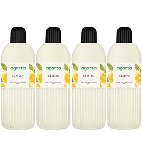 Agarta Kolonya 400 ML Limon 80 Derece Pet Şişe (4 Lü Set)