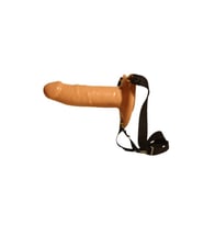 İçi boş belden bağlamalı en büyük takma penis, gevşetici yağ