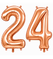 24 Rakam Folyo Balon Rose Gold Rengi (76 cm)