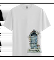 Stone Door - %100 Pamuklu Erkek Beyaz Tişört - Premium Quality (Siyah - Beyaz)
